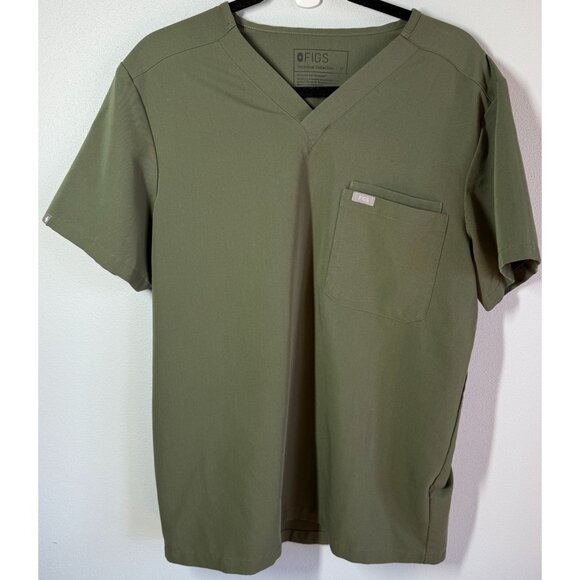 FIGS Womens Technical Collection Scrub Top Olive Green Medium Healthcare Worker - Picture 1 of 12